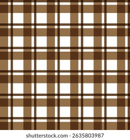 abstract brown colour seamless chaqe plade pattern . Vector repeating texture.