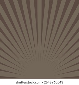 Abstract brown colour thik to thin sunburst seamless line pattern, with brown background.