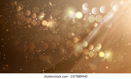 Abstract Brown Defocused Lights Background Design
