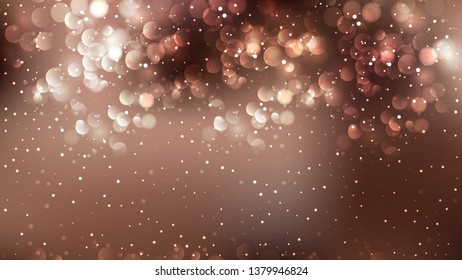 Abstract Brown Defocused Lights Background