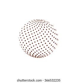 Abstract brown dots background. Logo design. Illustration toolbox
