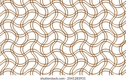 abstract brown double thin line wavy pattern can be used background, wallpaper, wall cloth.