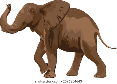 abstract brown elephant eps file