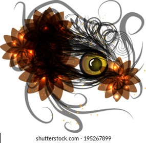 abstract brown eyes