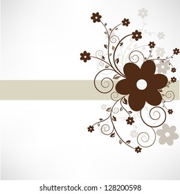 Abstract brown floral background..