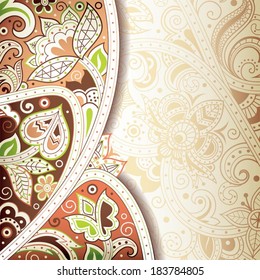 Abstract Brown Floral Background