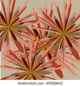 abstract brown flower background, abstract fireworks