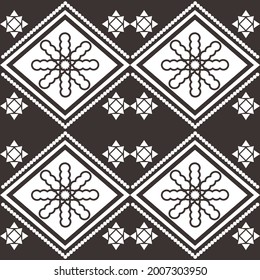 abstract brown flower vector pattern