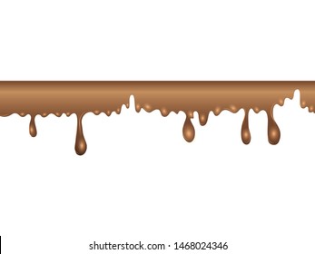 Abstract brown flowing on white background vector illustration