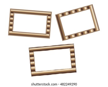 abstract brown frame, metal copper,