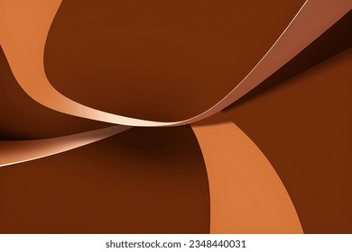 Abstract brown geometric background. Dynamic shapes composition. Vector illustration.