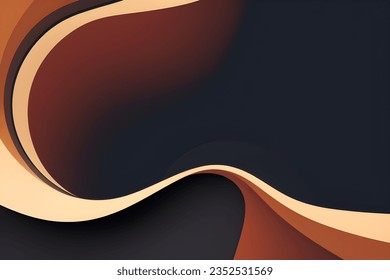 Abstract brown geometric background. Dynamic shapes composition. Vector illustration.