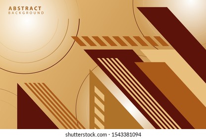 Abstract brown geometric background with modern shapes concept. Vector design template for use element cover, banner, card, advertising, business corporate