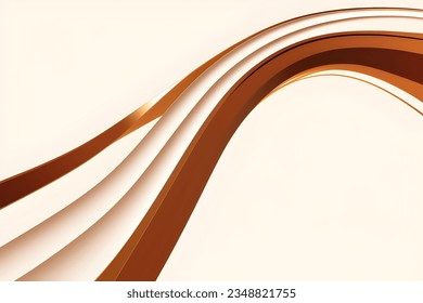 Abstract brown geometric. Isolate on white background. Vector illustration.