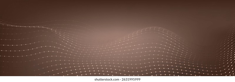 Abstract brown Geometrical Background Connection structure. Science background. Connecting dots and lines. Big data visualization and Business .Vector illustration. chemical industry