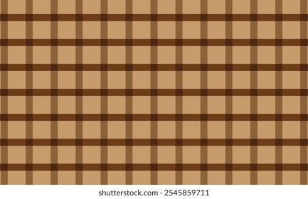 abstract brown gingham plaid line pattern on brown.