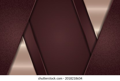Abstract brown glitter background combine with glowing golden lines. Overlap layer textured background design