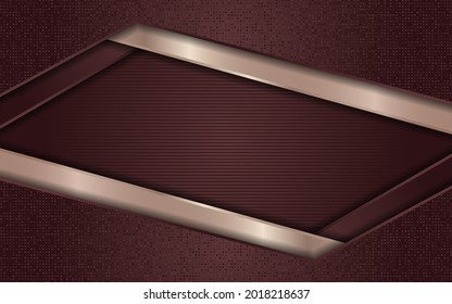 Resumen de fondo de brillo marrón combinado con líneas doradas brillantes. Diseño de fondo textualizado de capa superficial