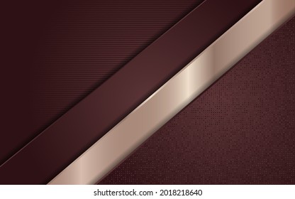 Abstract brown glitter background combine with glowing golden lines. Overlap layer textured background design