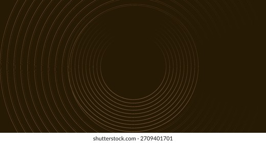 Abstractas líneas geométricas brillantes marrones sobre fondo negro oscuro