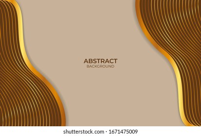 Abstract Brown And Gold Design