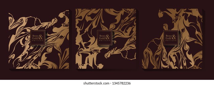 Abstract Brown and Gold Pattern