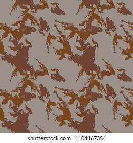 Abstract brown and grey background as UFO camouflage. Seamless repeat light pattern usable as urban camo, wallpaper, backdrop or for print for textile or wrapping paper