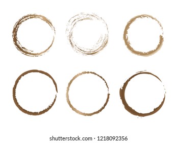 Abstract brown grunge  stains , vector
