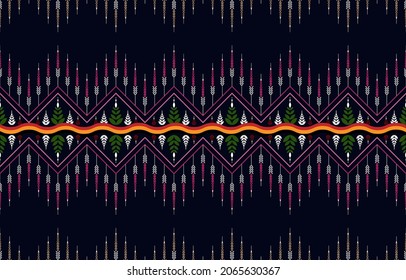 Abstract brown horizontal geometric textile oriental with floral pattern 
traditional design for seamless the background
