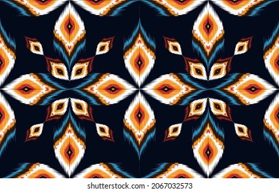 Abstract brown horizontal geometric textile oriental with floral pattern 
traditional design for seamless the background
