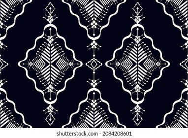 Abstract brown horizontal geometric textile oriental with floral pattern 
traditional design for seamless the background,Aztec pattern background with black and white for cloth fashion decorative
