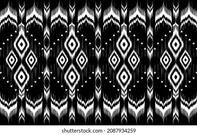 Resumen textil geométrico horizontal marrón oriental con patrón floral 
diseño tradicional para un fondo sin fisuras
