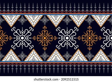 Resumen textil geométrico horizontal marrón oriental con patrón floral 
diseño tradicional para un fondo sin fisuras
