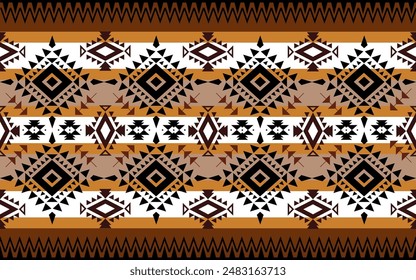 
Abstractas marrón Horizontal geométrico textil oriental con estampado floral 
diseño tradicional para un fondo sin fisuras
