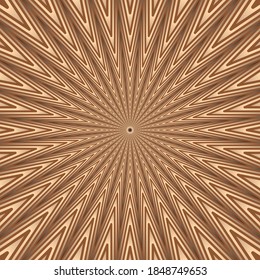 Abstract brown Hypnotic Symmetric Pattern. Ornamental Decorative background