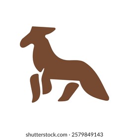 Abstract Brown Kangaroo Silhouette. Kangaroo VECTOR 