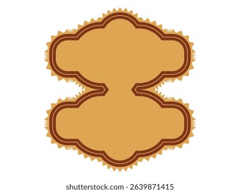 abstract brown label Ornate Vintage Badge Frame Design