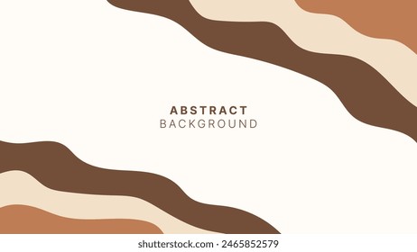 Abstract Brown Layered Wavy Background