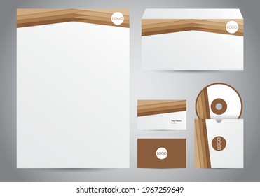abstract brown letter head vector