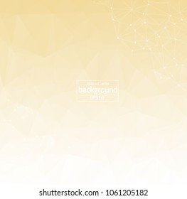 Abstract Brown light Geometric Polygonal background molecule and communication. Connected lines with dots. Concept of the science, chemistry, biology, medicine, technology.