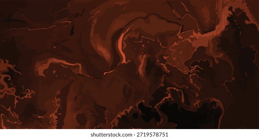 Textura líquida marrom abstrata, linhas onduladas, redemoinhos artísticos, Ideal para artes digitais e gráficos, evocando calor, perfeito para fundos e elementos de design, 177 caracteres