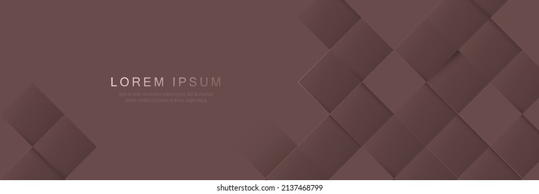 Abstract brown luxury rectangles background. Website, banner and brochure background. Vector illustration