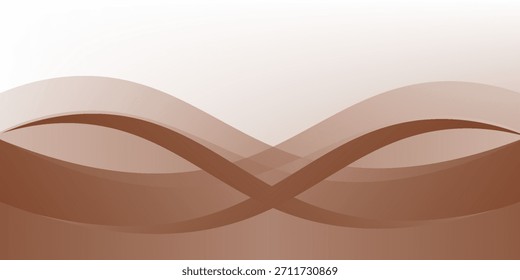 Abstract brown Mocha Mousse background with waves. shiny backdrop. Luxury card. Coffee color gradient. Summer banner, Modern pop art wallpaper. Textured effect. Modern trendy design