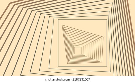 Abstract brown pattern of lines on brown background. Vector graphic illustration.