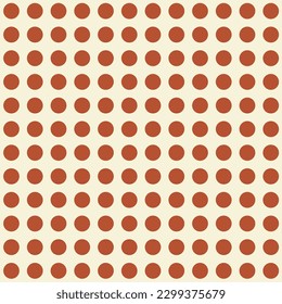 arte abstracto del patrón de cuadrícula de puntos de polka marrón.