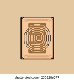 retrato marrón abstracto en el estilo de arte de píxeles