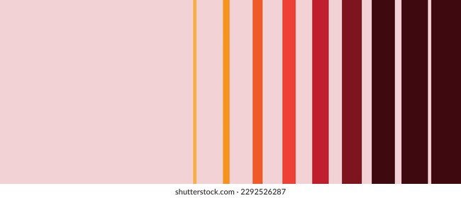 Abstract Brown, Red and Purple Striped Pattern, Vertical Lines with Copyspace, Room, Place for Your Text - Minimalist Vector Template, Geometric Texture on Pink Background