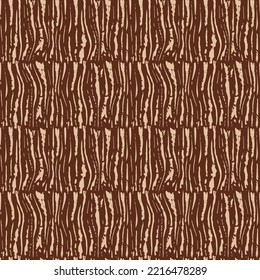 Abstract brown rough tree bark seamless pattern.