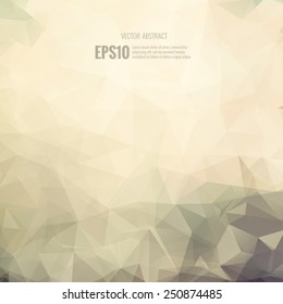 Abstract brown sepia background vector polygonal