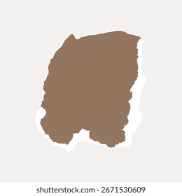 Forma marrón Abstractas sobre fondo blanco. Diseño orgánico y abstracto con forma marrón. Arte simple y minimalista con una forma abstracta marrón. Forma marrón, estilo abstracto. Vector de elemento de diseño.